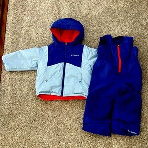 Columbia Toddler Boys Double Flake II 3T Blue Snowsuit